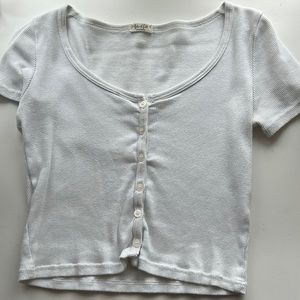 Brandy Melville Button Up Crop Top
